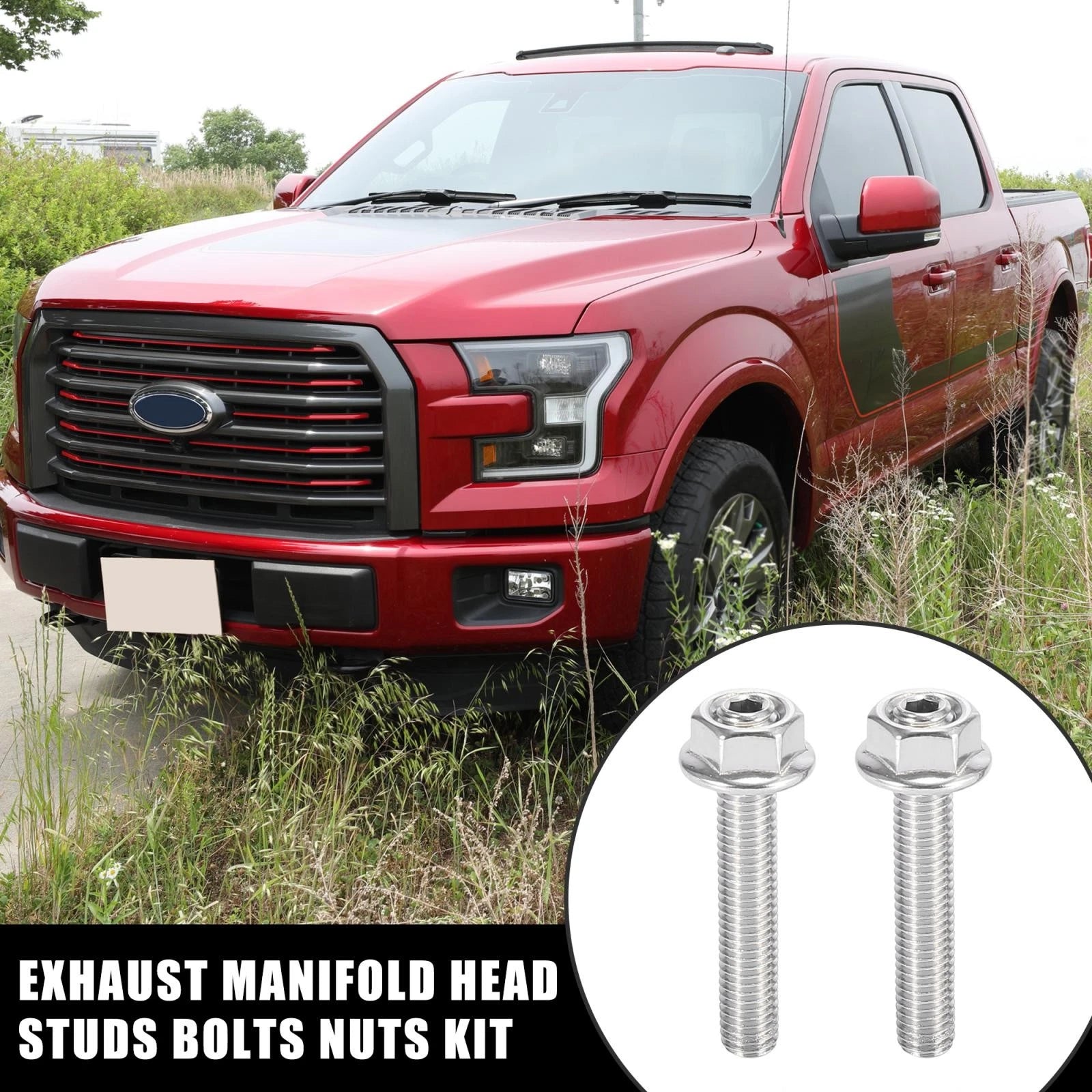 16pcs Exhaust Manifold Bolt Studs for Ford 4.6 5.4 Liter (1997–2008)