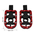 Passenger Foot Pegs for Harley Softail Fat Bob (2018–2025) Black Red