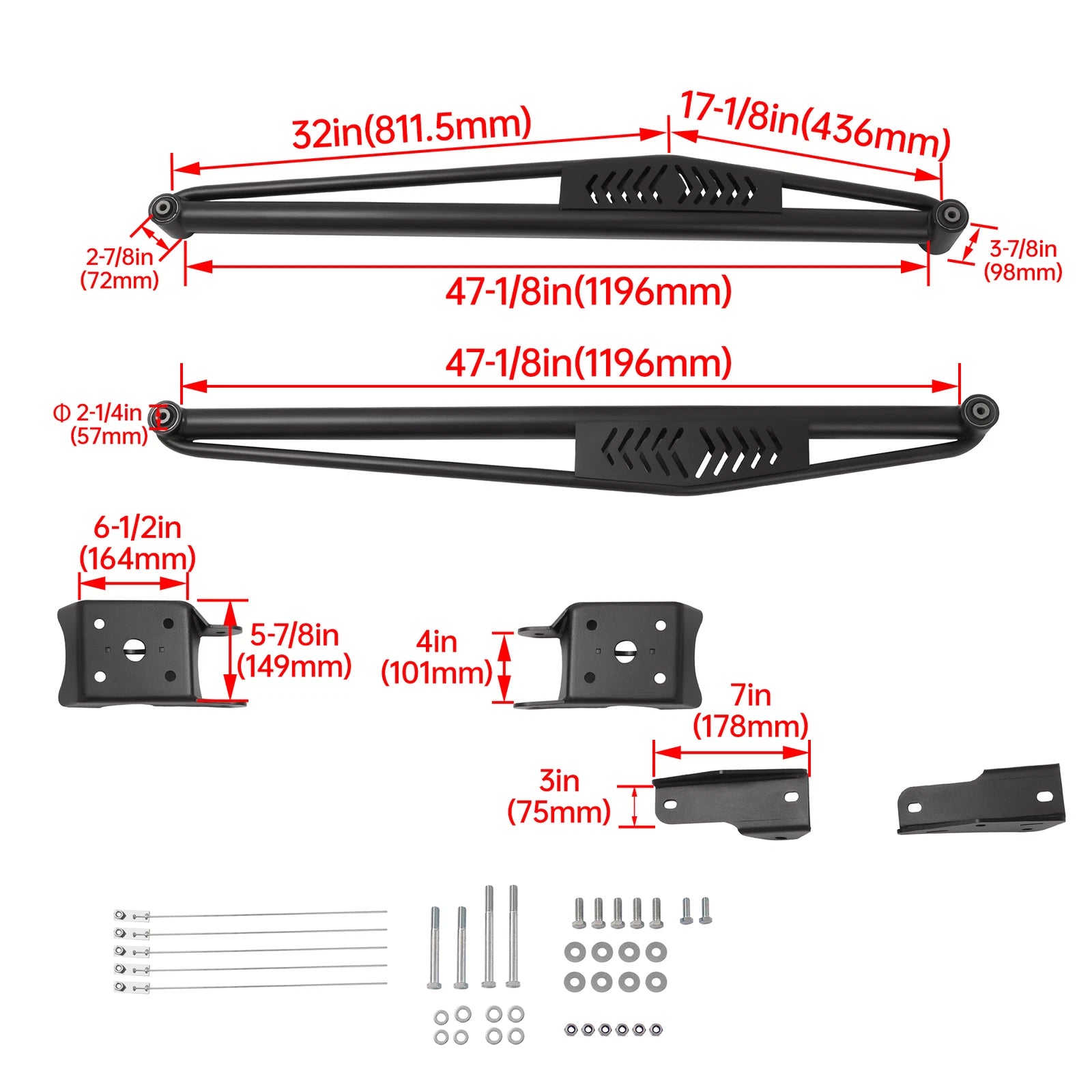 Traction Tie Bar & Mounting Bracket Lift Kit for Nissan Titan (2004–2020)