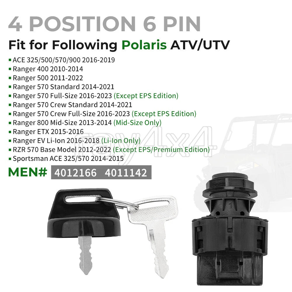 Ignition Switch Key for Polaris Sportsman 325 570 (2014–2015)