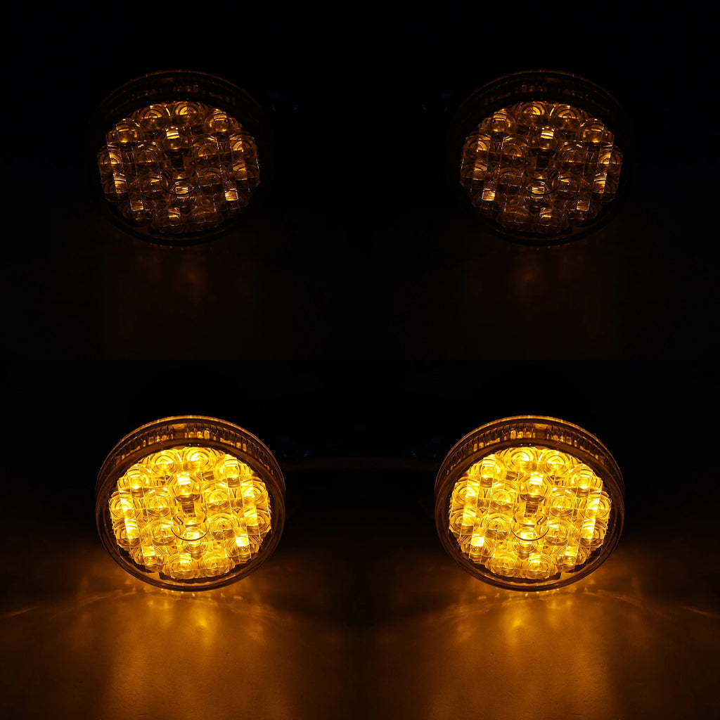Black Front Turn Signal Lights Amber for Harley Road Glide Special (2015–2023)