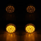 Black Front Turn Signal Lights Amber for Harley Road Glide Special (2015–2023)