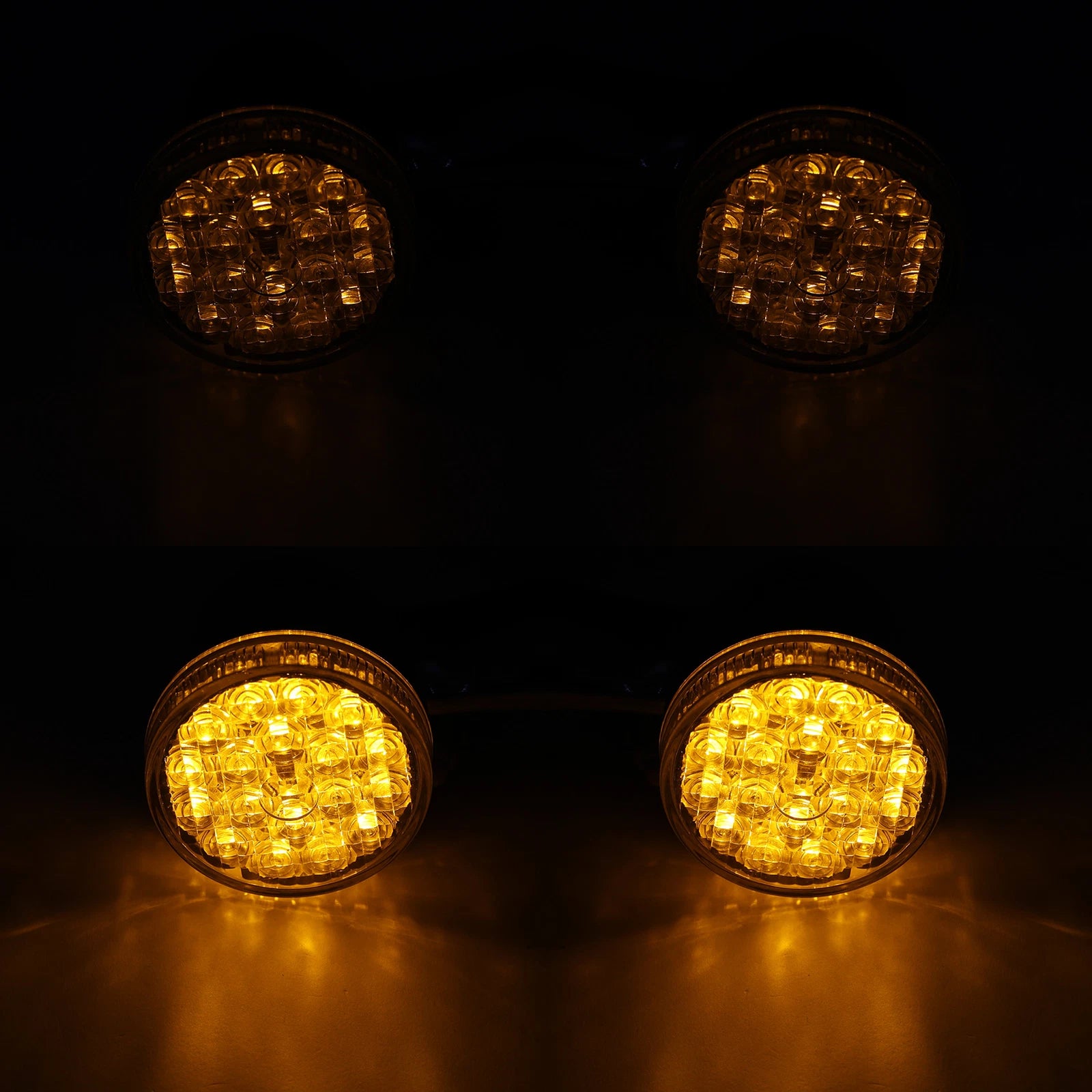 Black Front Turn Signal Lights Amber for Harley Road Glide Special (2015–2023)