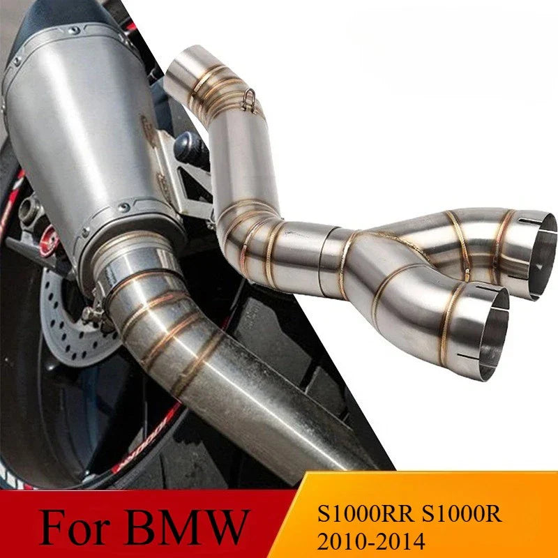 Exhaust Mid Link Pipe Clamp-on 60.5mm for BMW S1000RR S1000R (2010–2014)