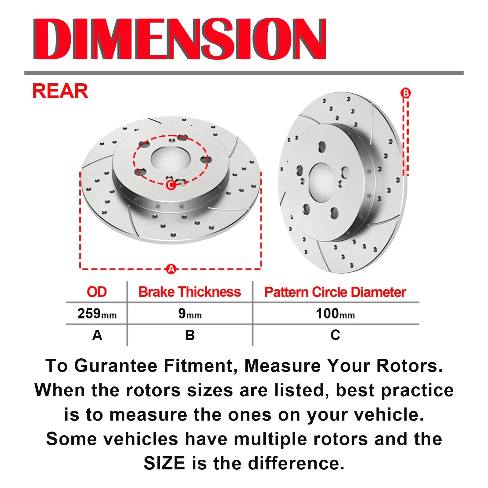 Brake Rotors and Pads for Toyota Corolla Matrix (2003-2008)