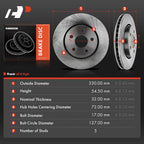 Front Disc Brake Rotors for Dodge Durango Jeep Grand Cherokee (2011–2020)