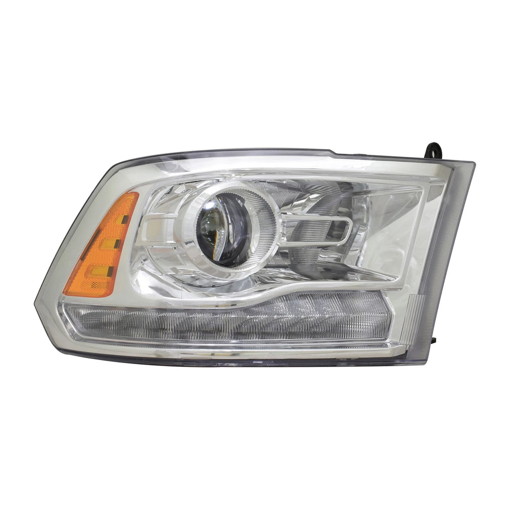 Replacement Chrome Passenger Side Halogen Headlight Assembly w/o Logo