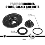 Aluminum Fuel Tank Cap with Rubber Seal for Kawasaki ZX-6R ZX-6RR ZX-9R ZZR600 (1995–2008)