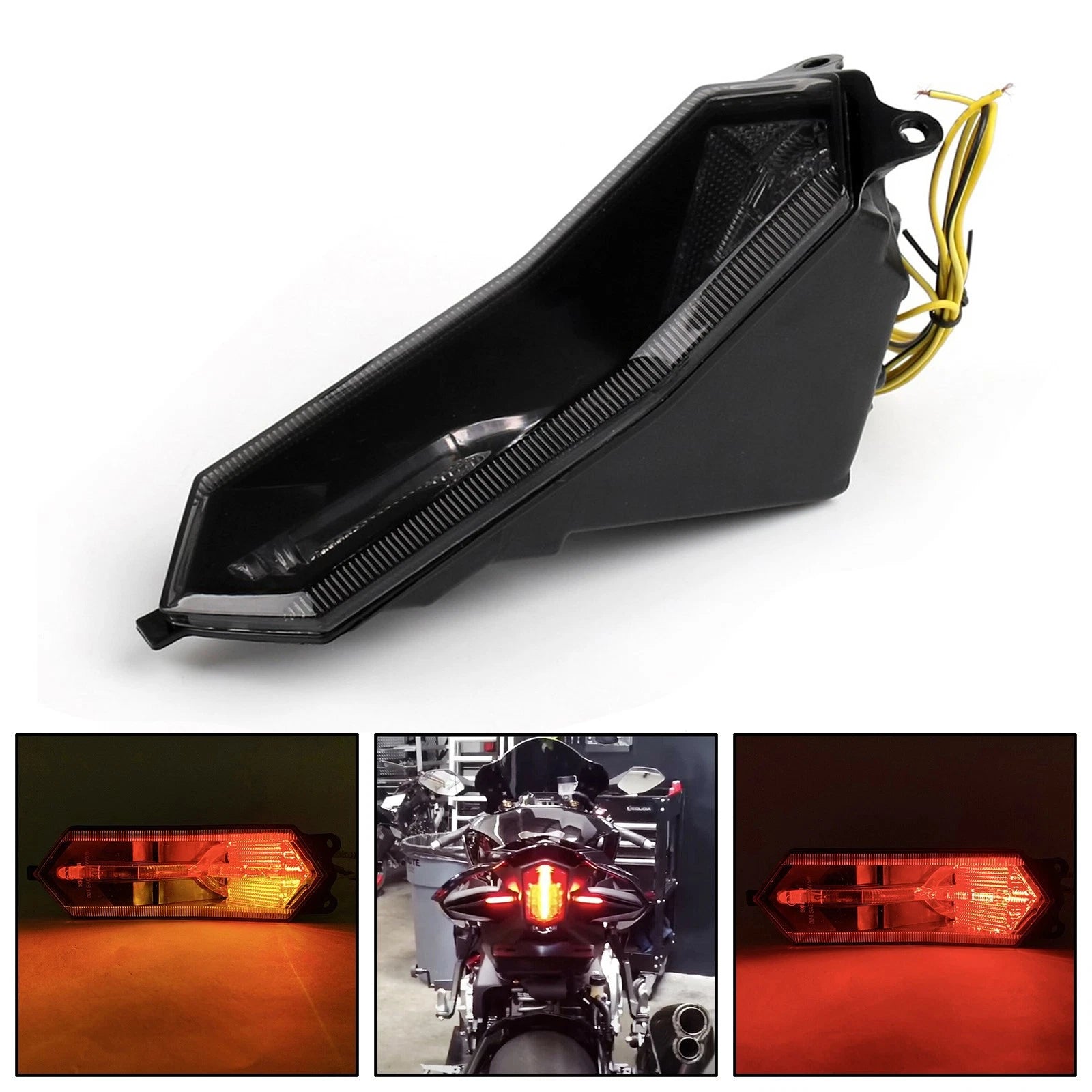 Tail Light with Integrated Turn Signals for Yamaha YZF R6 R1 R1S R7 (2015–2022) Smoke