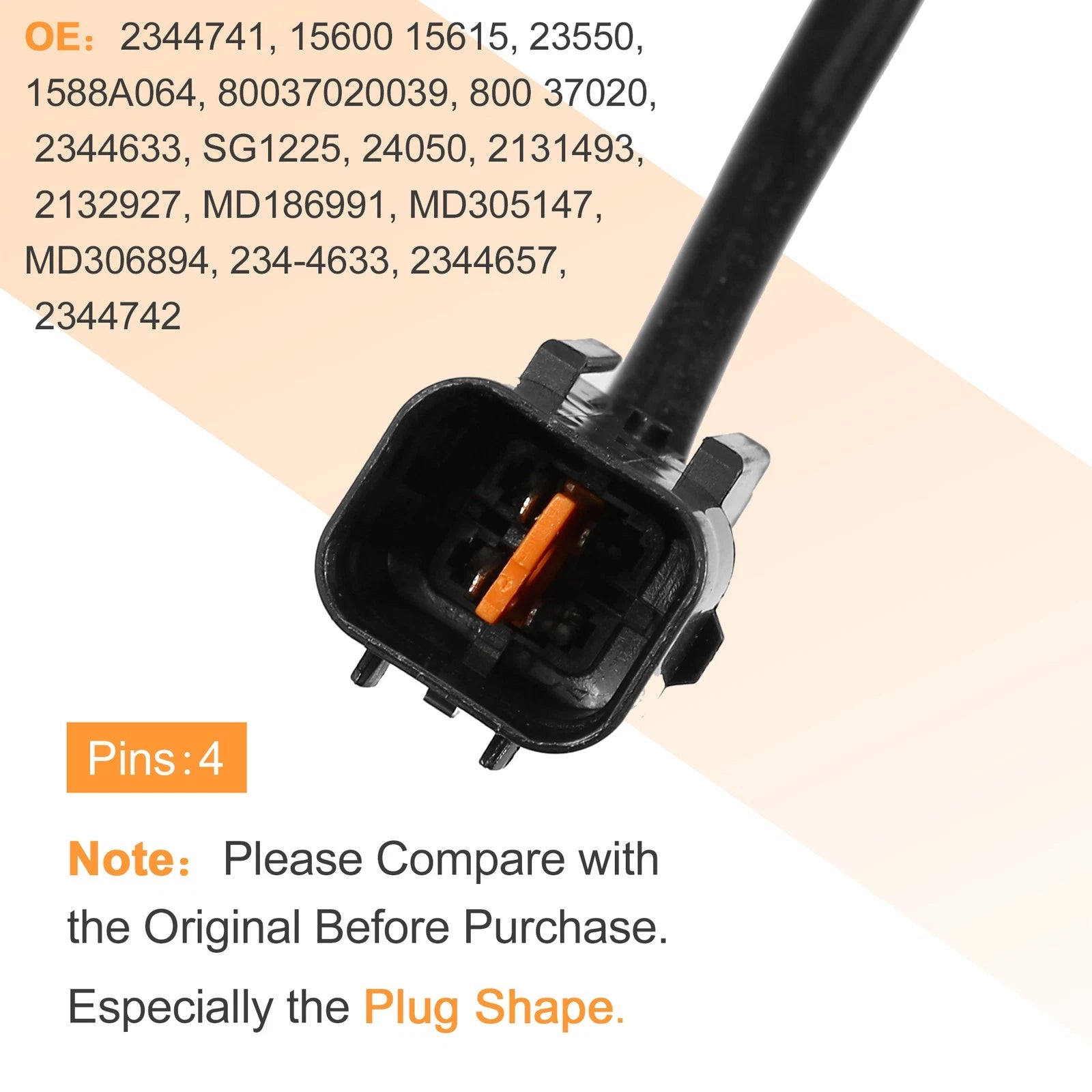 1pc Front Rear Oxygen Sensor for Mitsubishi Montero Sport (1997–2004) 2344741