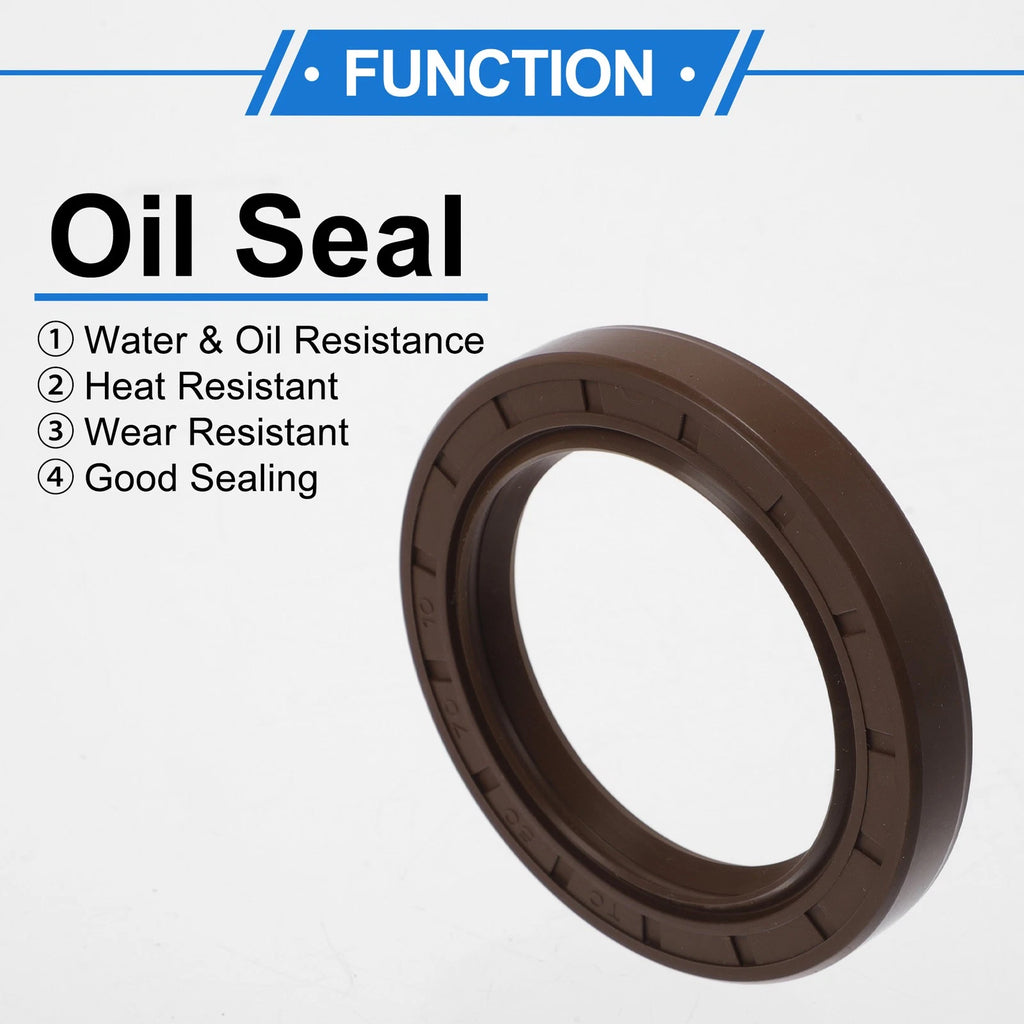 2X Oil Seal Rotary Shaft Seal FKM Rubber 50x70x10mm for Various Models