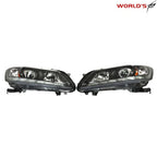 Set of 2 Black Projector Headlights for Honda Accord (2013–2015) LED DRL