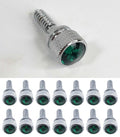 Dash Panel Screws Kit Green Jewel Knurled Chrome for Peterbilt (1987–2000)