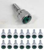 Dash Panel Screws Kit Green Jewel Knurled Chrome for Peterbilt (1987–2000)
