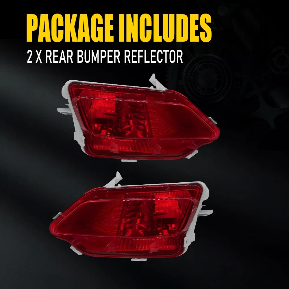 Set of 2 Rear Bumper Light Reflectors for Toyota RAV4 (2013–2014)