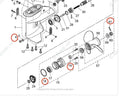 Lower Unit Oil Seal Kit 346650130 332601030 for Tohatsu MFS25A MFS30B (2010–2023)