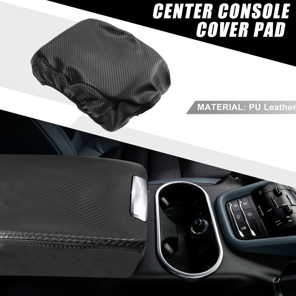 Center Console Armrest Box Cover for Ford F150 (2015–2023) Carbon Fiber