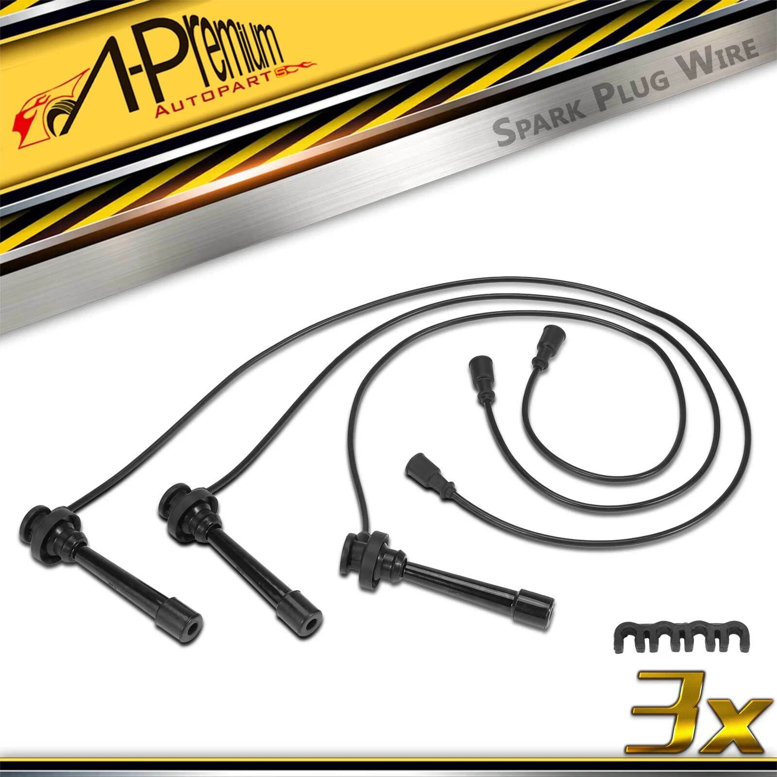 3X Spark Plug Wire Set for Mitsubishi Montero (2003–2006)