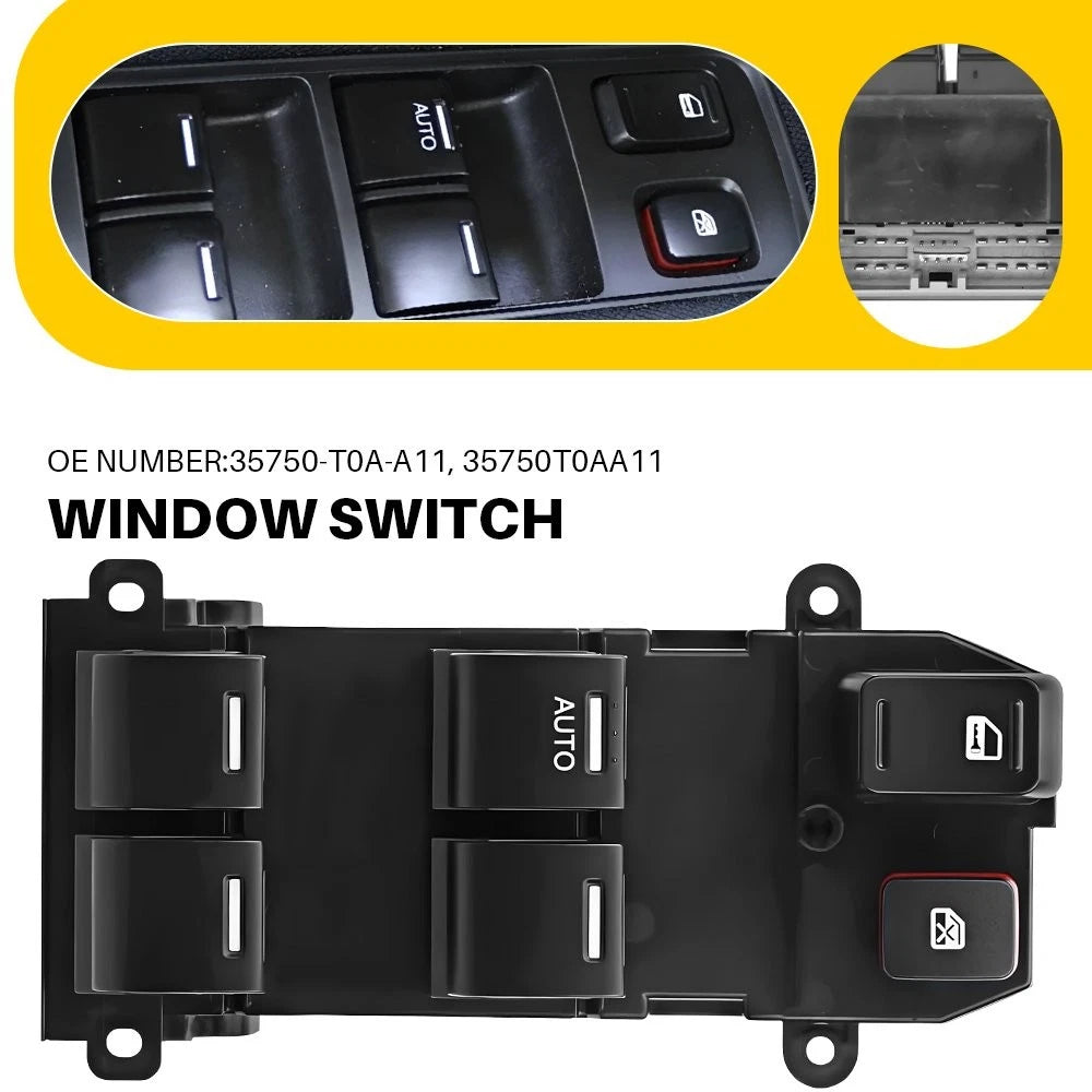Power Window Door Switch Master for Honda Fit (2009–2014) Front Left EXV