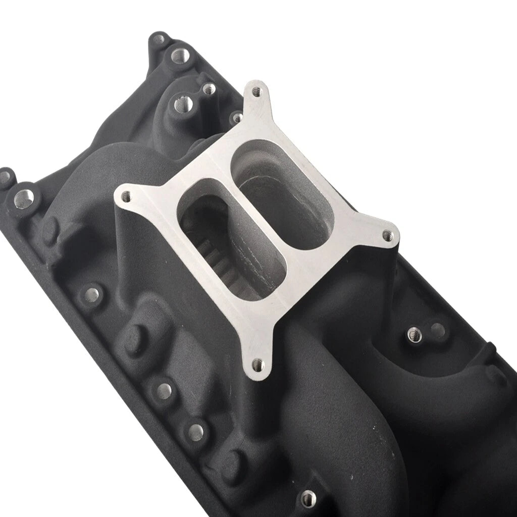Dual Plane Satin Aluminum Intake Manifold for SBF 260 289 302 (1962–1995)