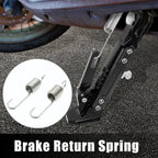2 x 8cm Silver Tone Metal Motorcycle Brake Pedal Return Spring for Honda CG125