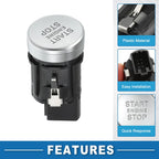 Engine Start Stop Switch Button for Audi A6 (2016–2018) 4G1905217A Silver Tone