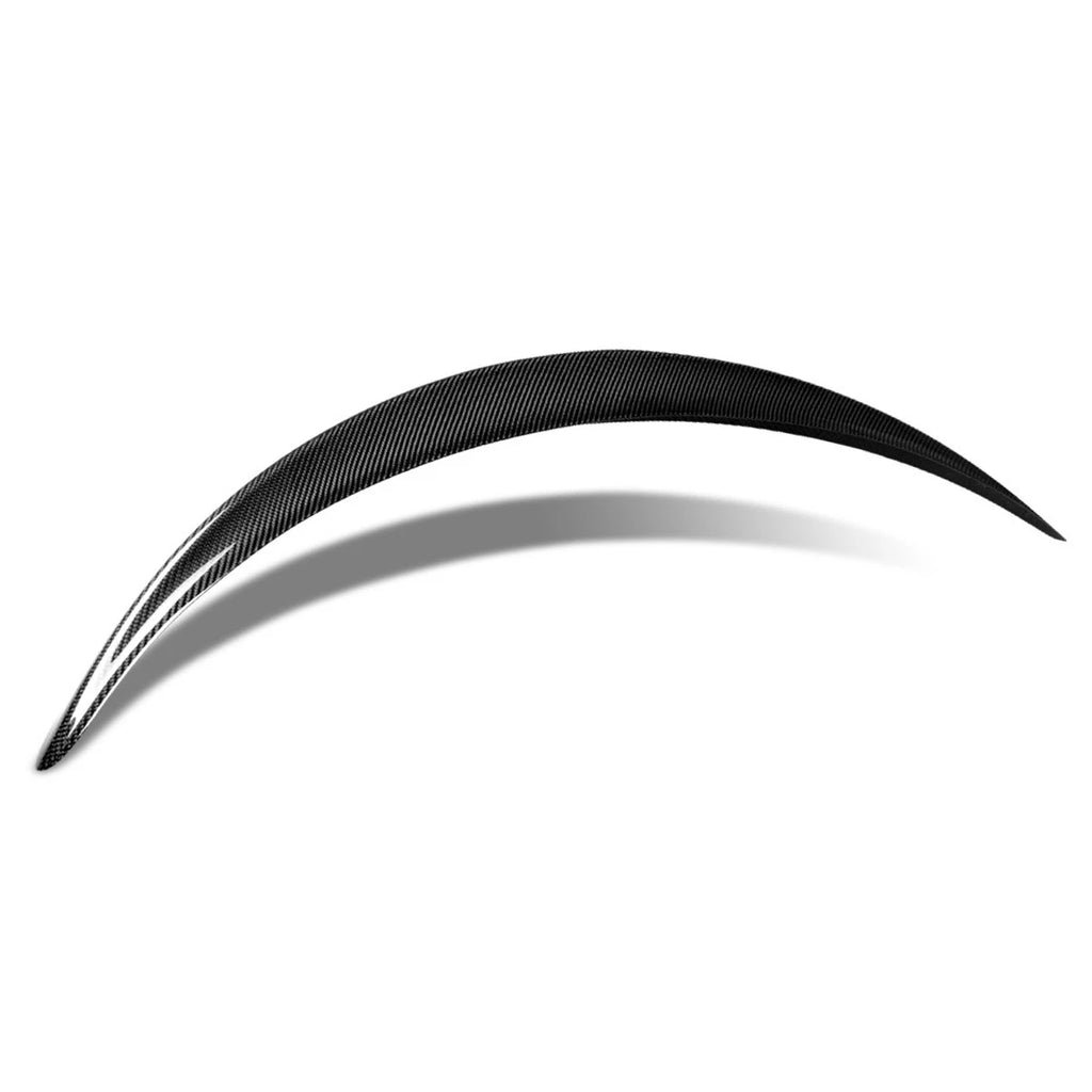 Glossy Carbon Fiber Rear Trunk Lip Spoiler for Tesla Y (2020–2022)