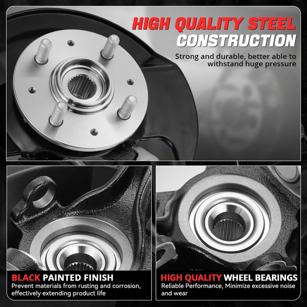 Front Right Loaded Wheel Bearing Knuckle Assembly for Honda Civic (2003–2005)