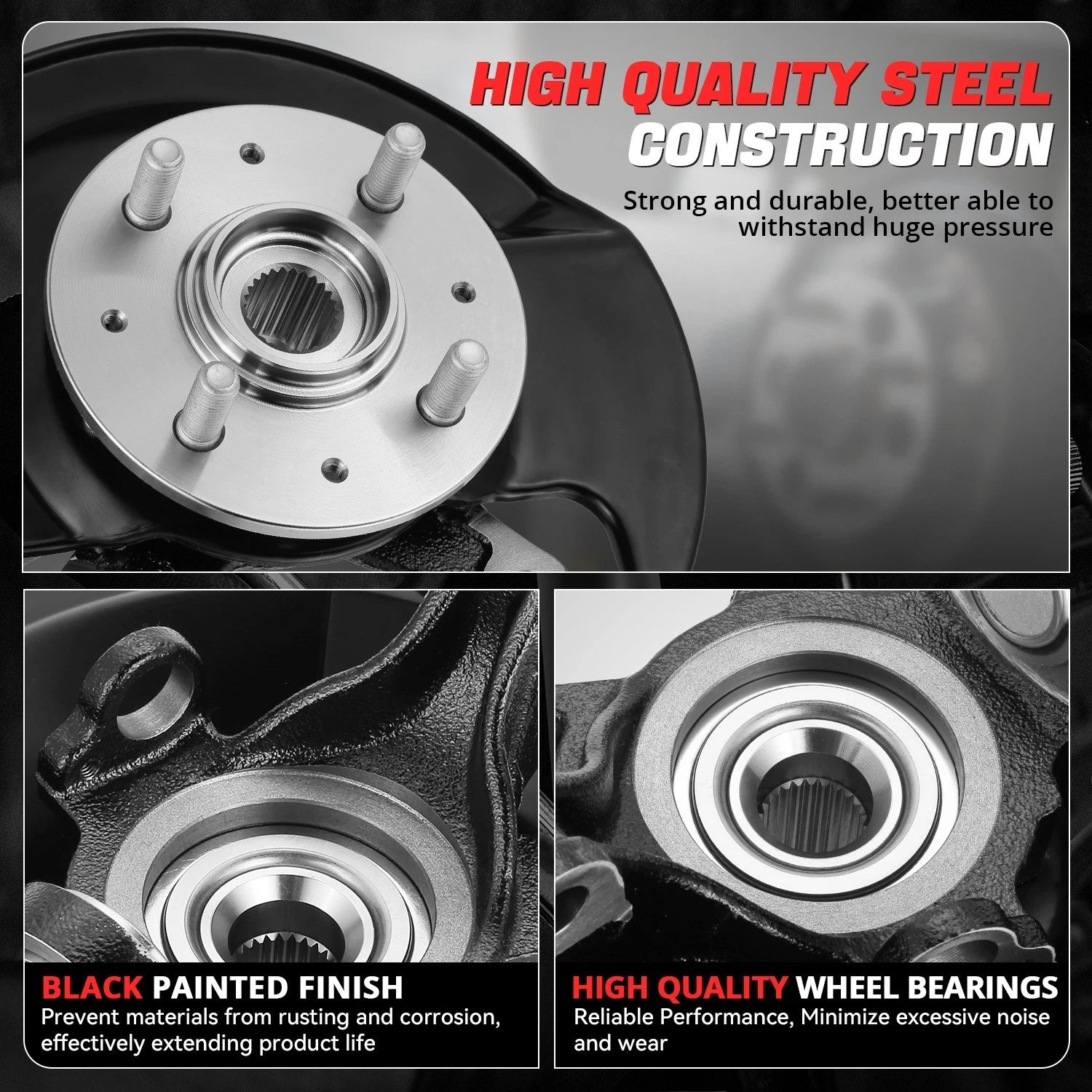 Front Right Loaded Wheel Bearing Knuckle Assembly for Honda Civic (2003–2005)