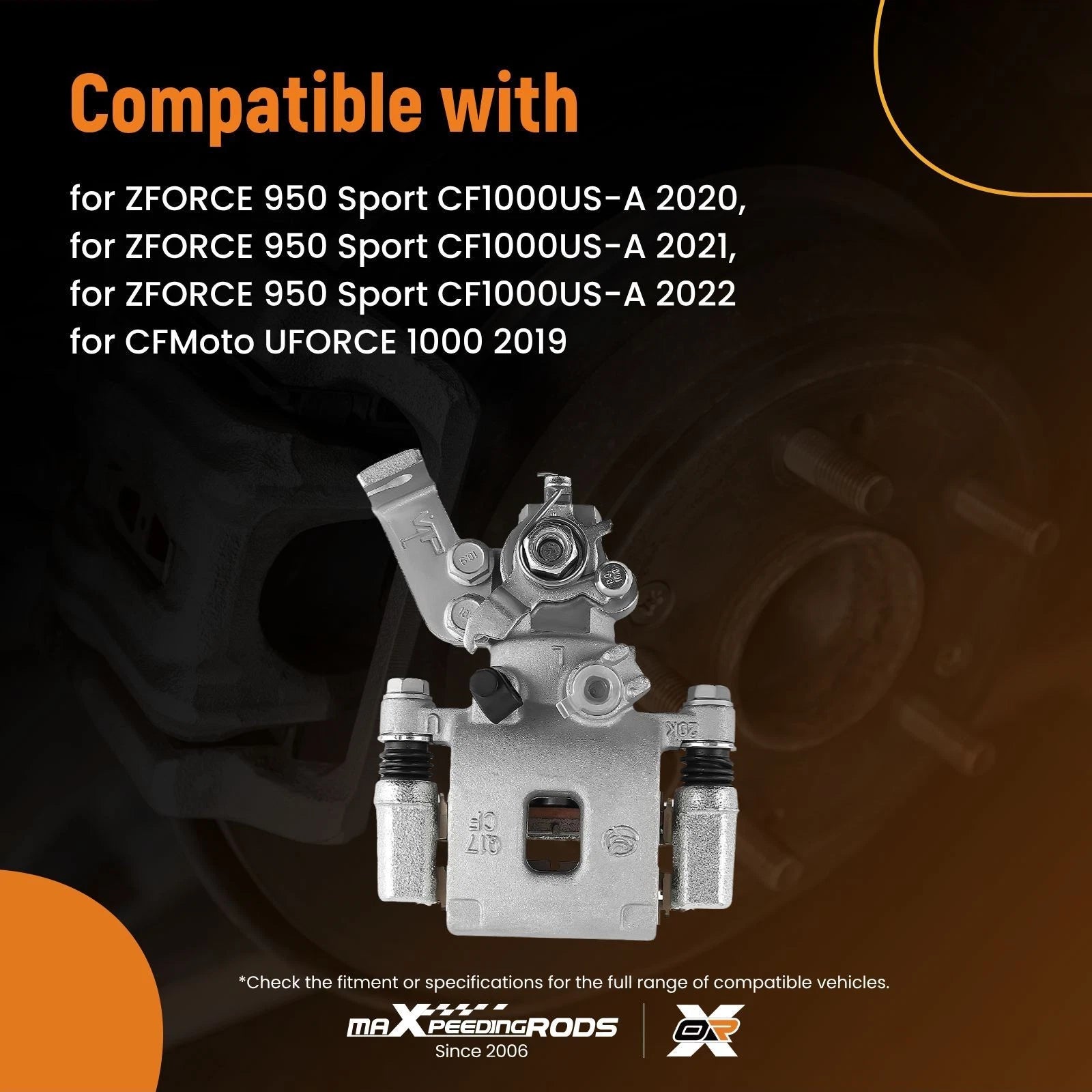 Rear Left Disc Brake Caliper for CFMoto UFORCE 1000 (2019–2023)