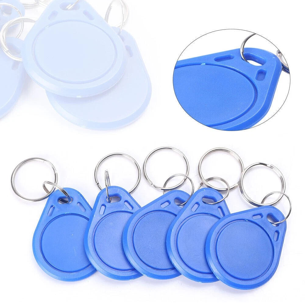 Set of 5 RFID IC Keyfobs 13.56 MHz for NFC Tag Keychains