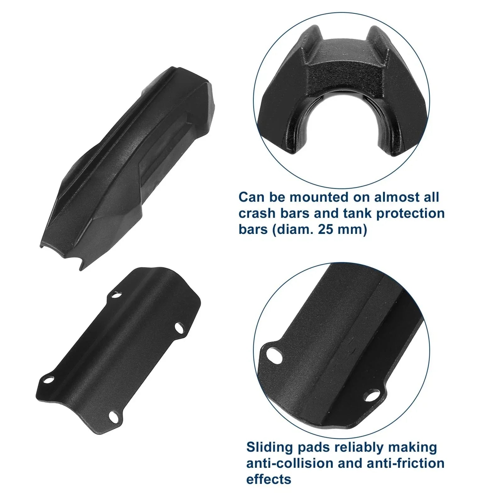 4pcs Crash Bar Bumper Block for BMW R1250GS Adventure, F800GS (2013-2023)