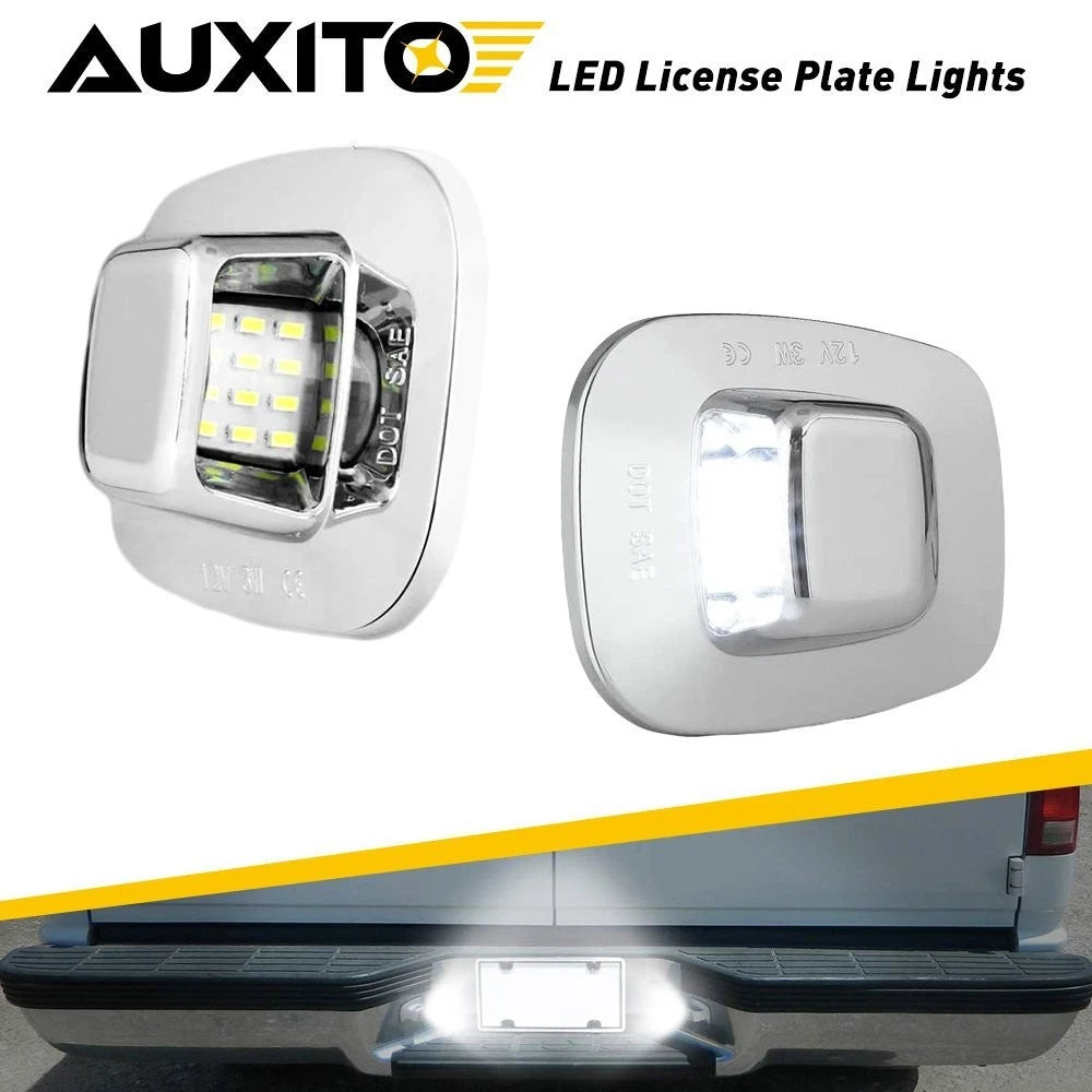 Chrome 12-LED License Plate Light for Chevy C/K 1500 2500 3500 (1988–1998)