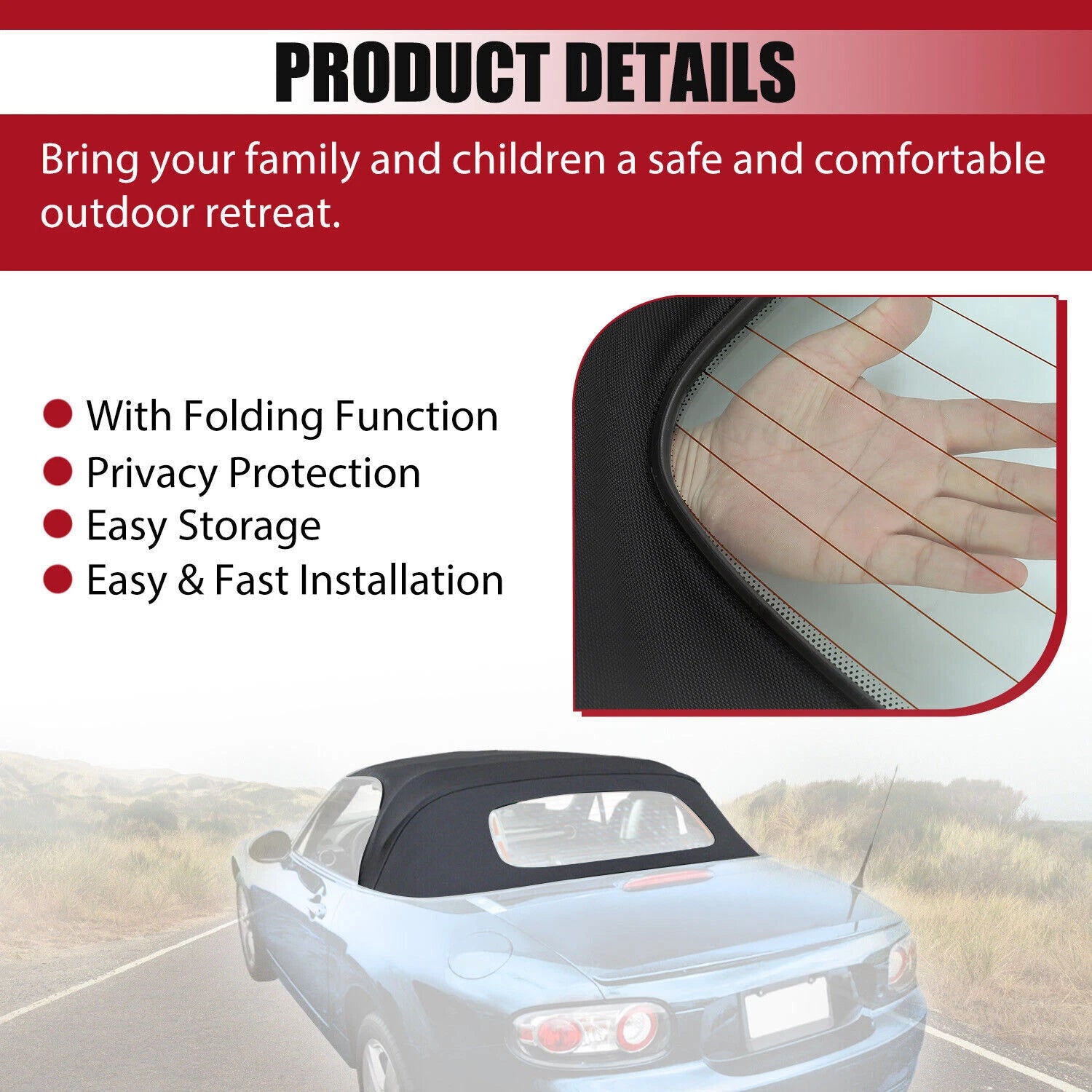 Convertible Soft Top with Heated Glass Window for Mazda MX-5 Miata (2006–2014)