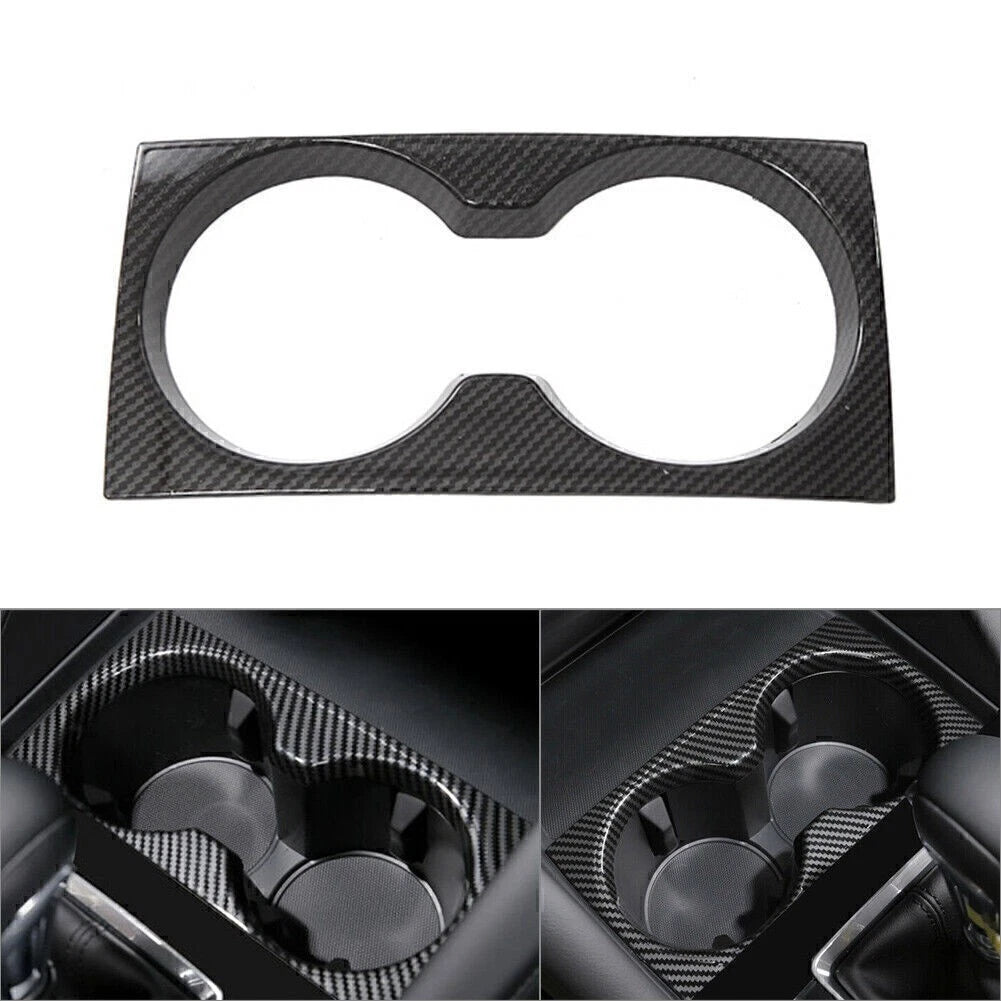 Central Console Water Cup Cover Trim for Mazda 3 Axela (2020–2021) Carbon Fiber