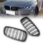 M3 Style Gloss Black Carbon Fiber Look Grilles for BMW F30/31 (2012-2018)