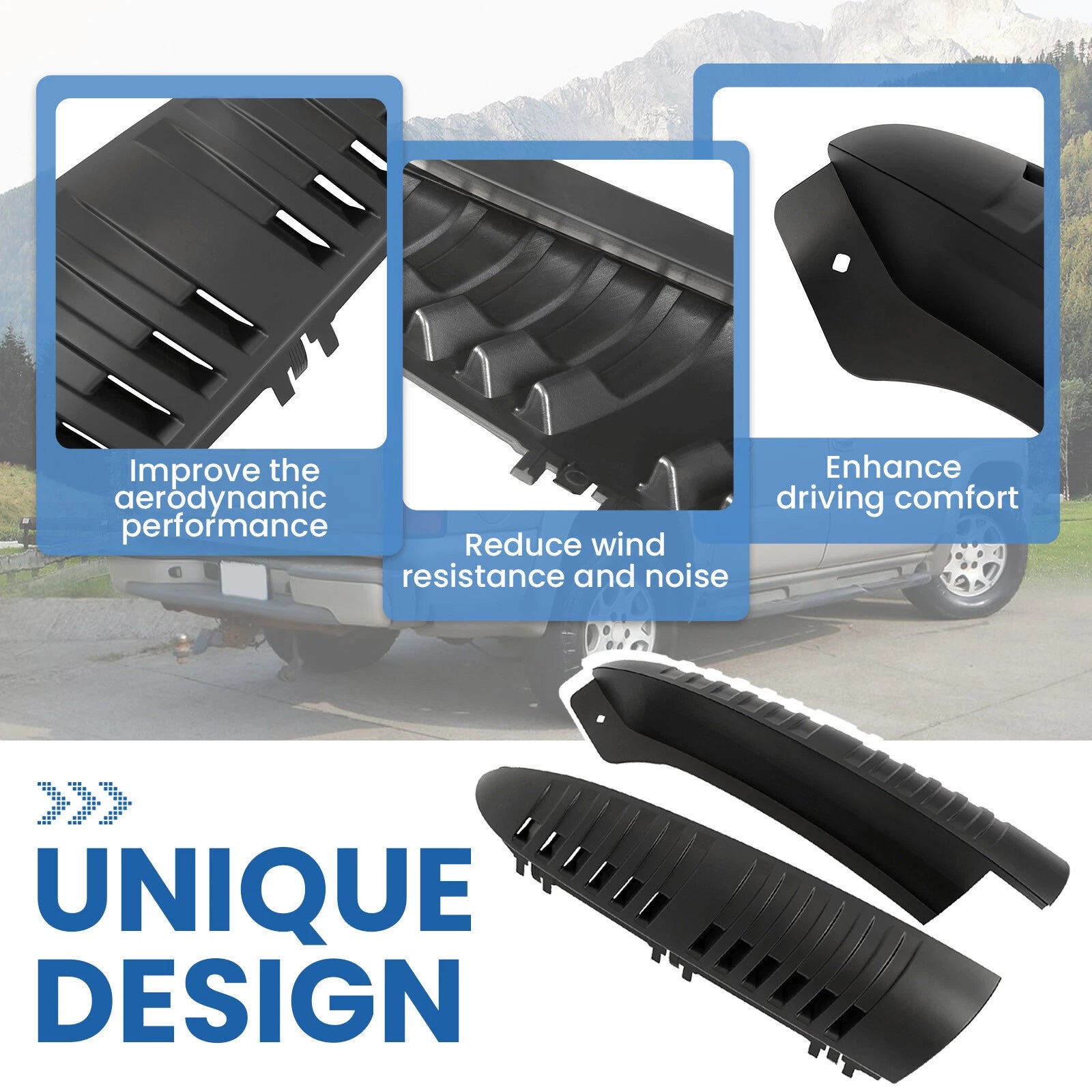 Rear D-Pillar Molding Trim Panels for Chevy Tahoe Suburban GMC Yukon (2000–2006)