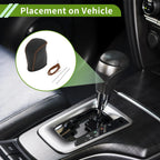 Gear Shift Knob Cover for Lexus NX300 (2014–2021) Black Brown Faux Leather