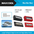 M8 300A DC12V-48V Power Distribution Box Terminal Block for