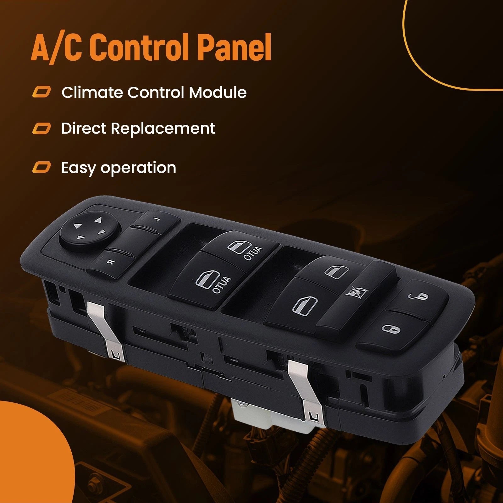 Front Left Door Master Window Switch for Dodge Durango (2016–2021) 68289802AB