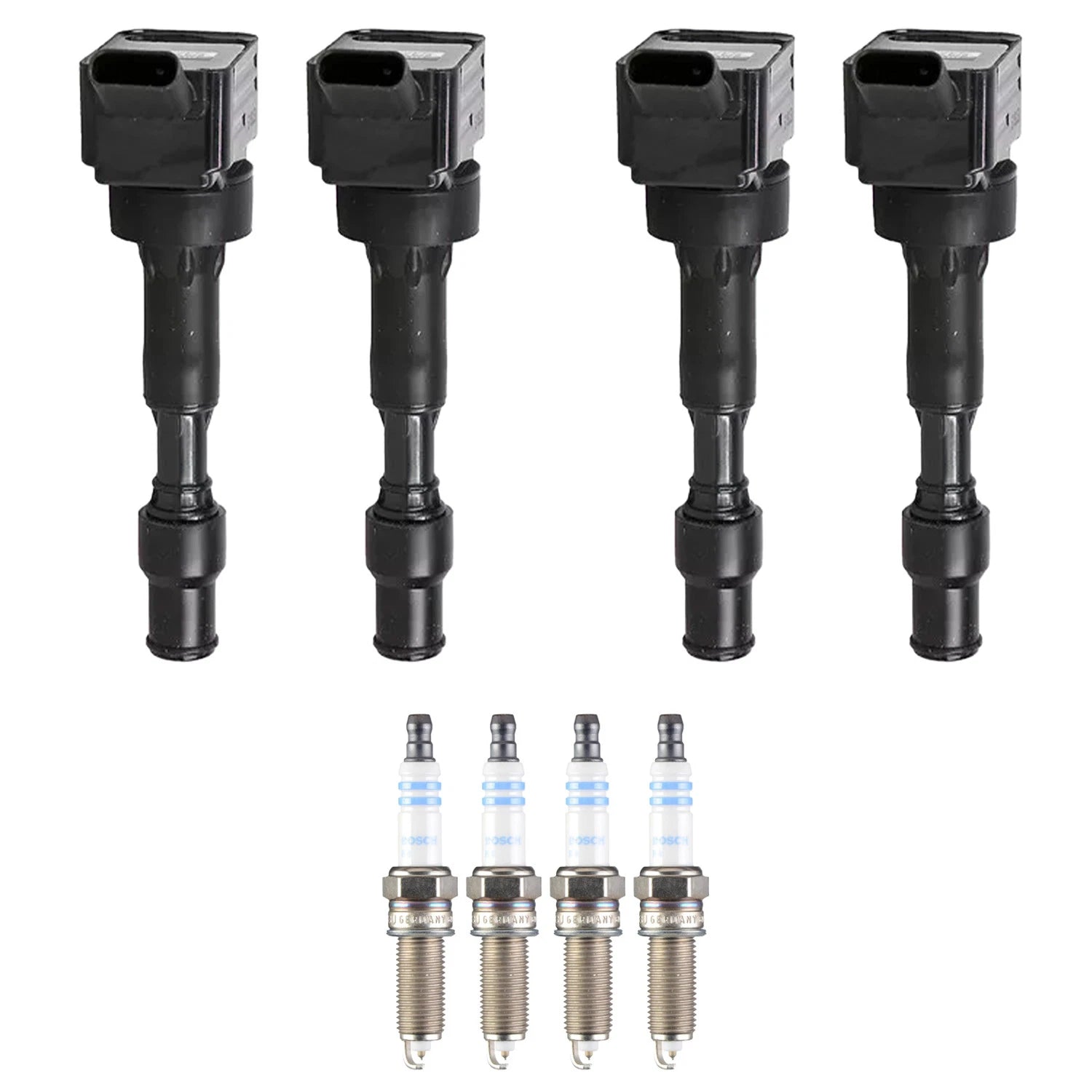 Set of 4 Ignition Coils & Spark Plugs for Kia Forte L4 (2014–2018)