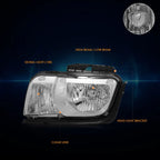 Headlight for Chevy Camaro (2010–2013) Chrome Housing Clear Corner