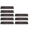 Set of 8 Black Cordura Sliding Sleeve Web Protection for 2" Ratchet Straps