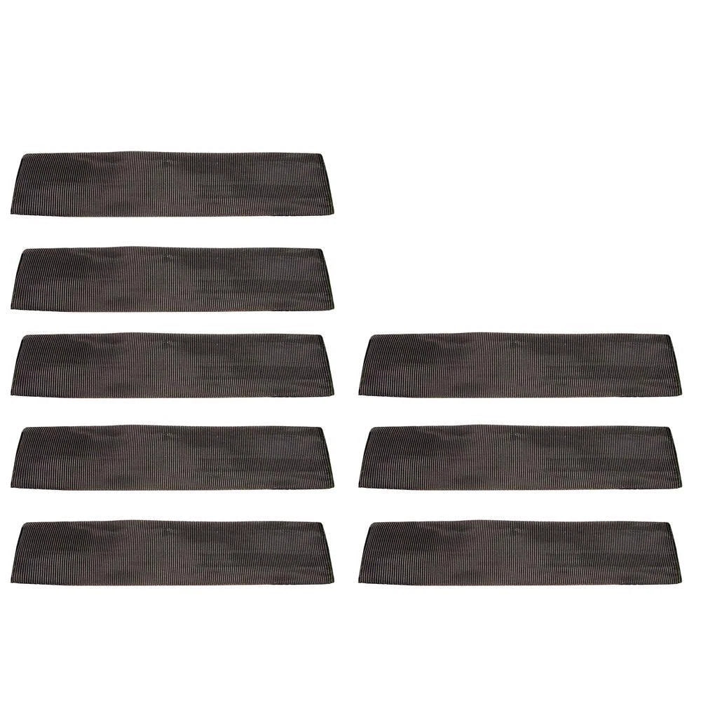 Set of 8 Black Cordura Sliding Sleeve Web Protection for 2" Ratchet Straps