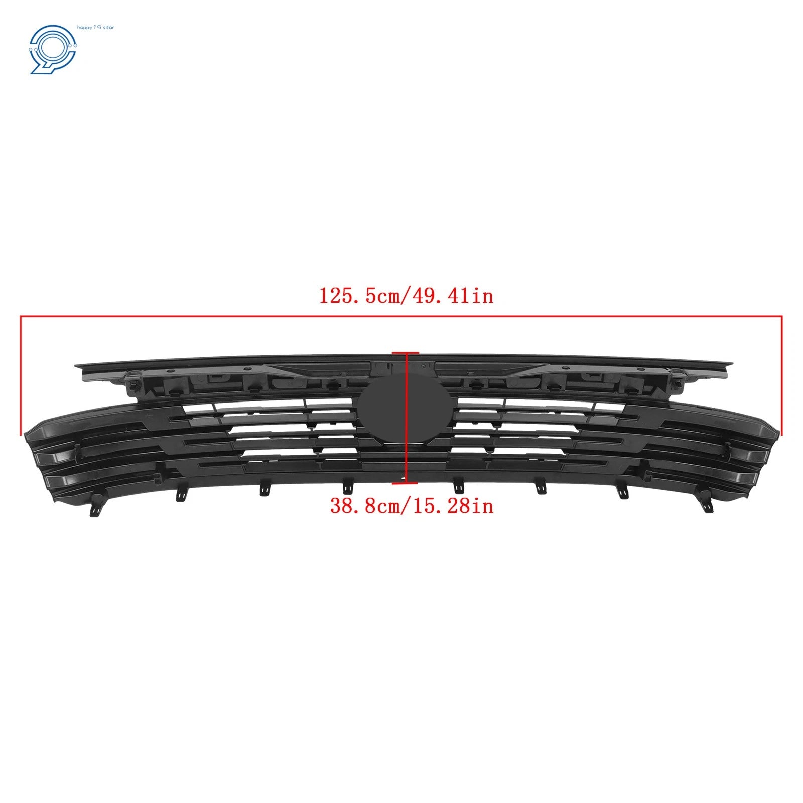 Front Bumper Upper Grille for Nissan Kicks S SV (2025) Gloss Black