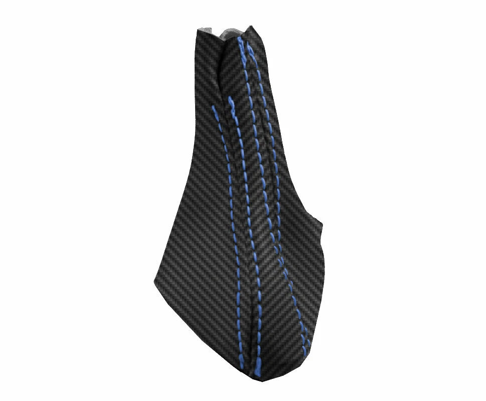 Automatic Shift Boot Cover for Volvo XC90 (2003–2014) Carbon Fiber Blue Stitch