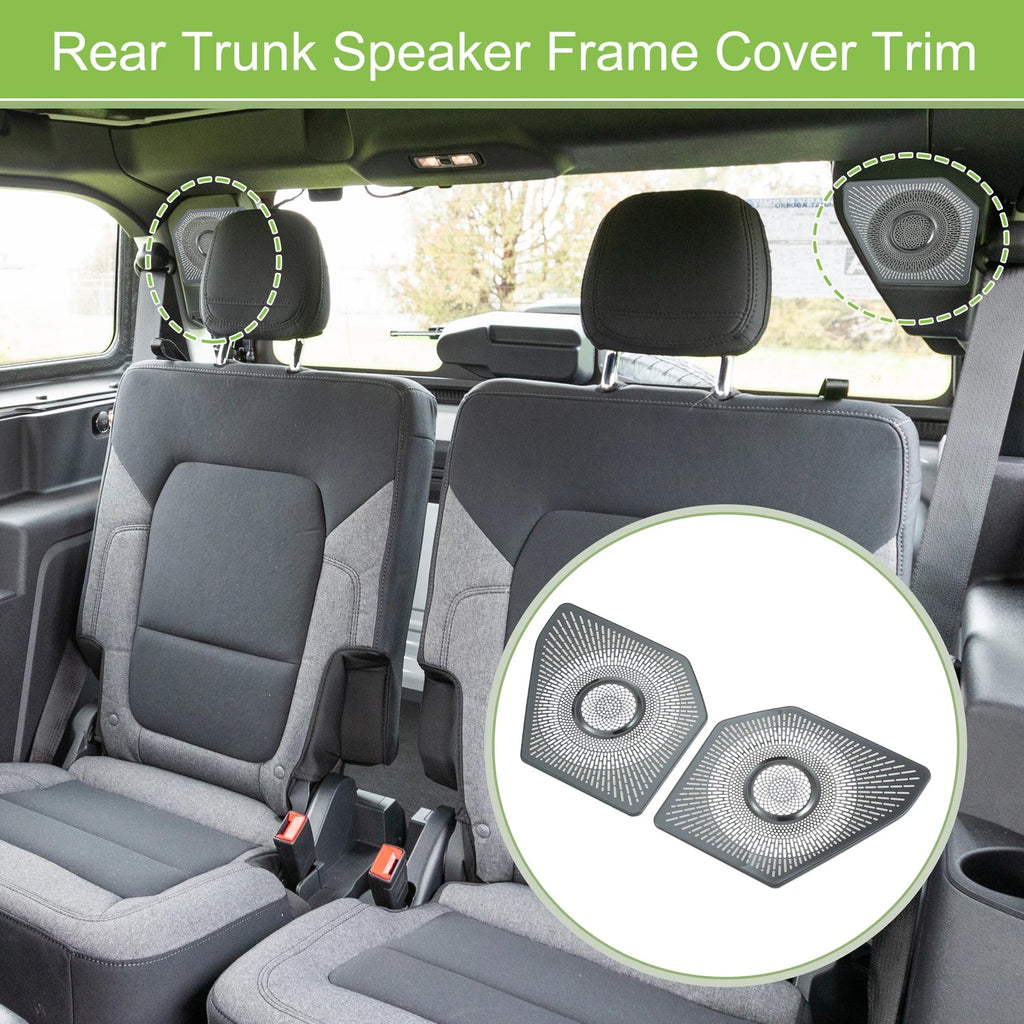 Pair Rear Trunk Speaker Frame Cover Trim for Ford Bronco (2021)