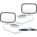 Set of 2 Chrome Manual Side View Mirrors for Ford F-Series (1980–1996)
