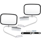 Set of 2 Chrome Manual Side View Mirrors for Ford F-Series (1980–1996)