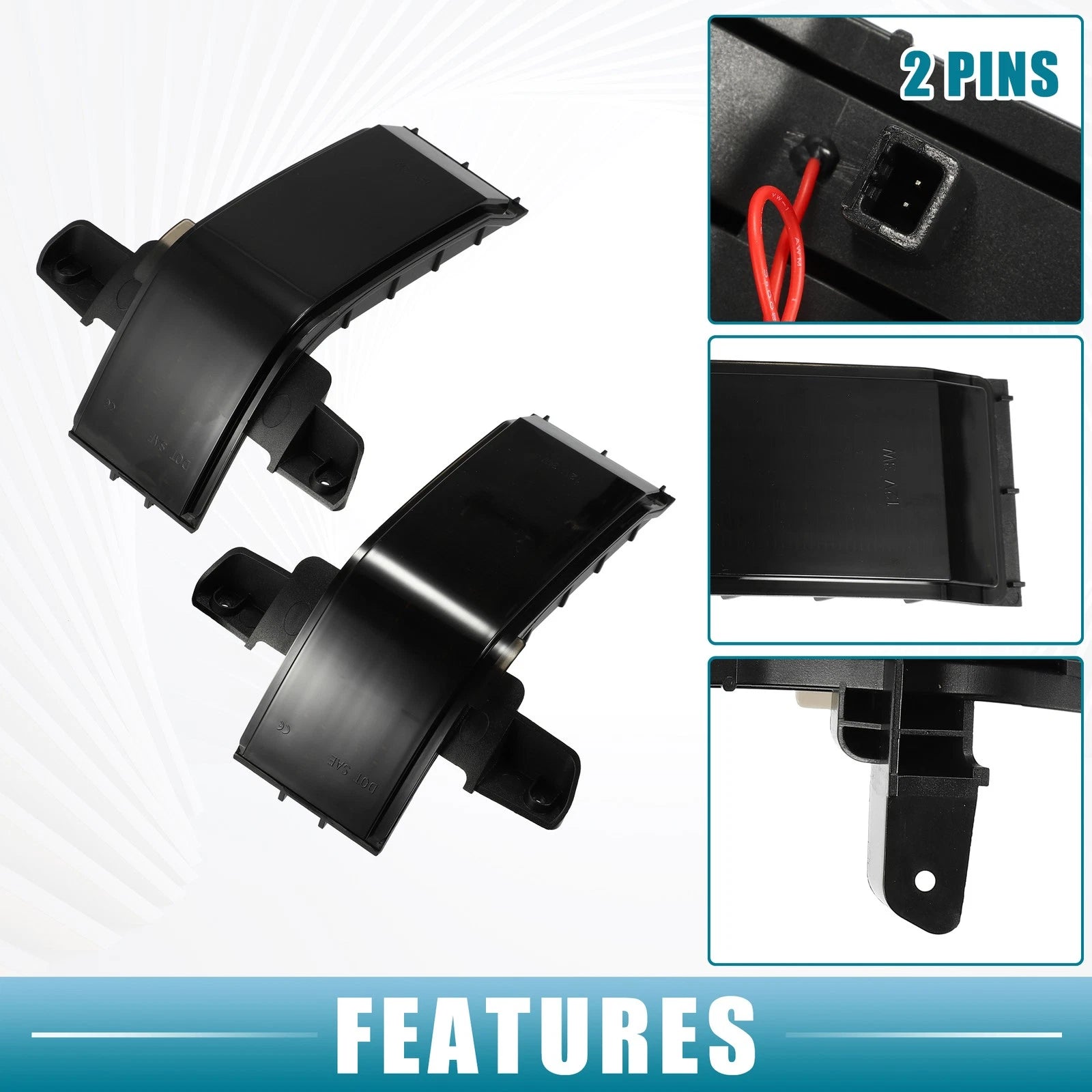 Pair Side Mirror Turn Signal Light GM23444105 for Cadillac 